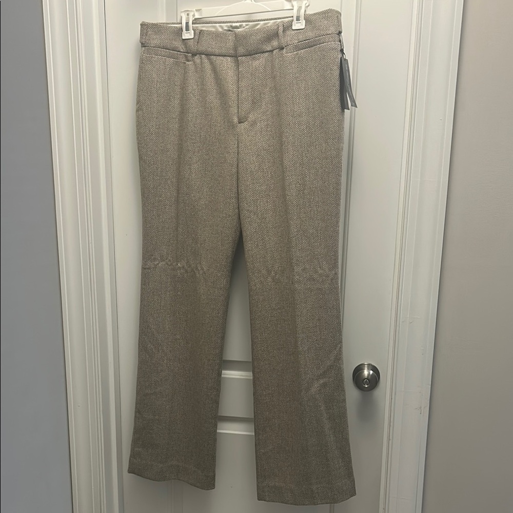 Banana Republic Tan Trousers Classic Fit Cotton Blend